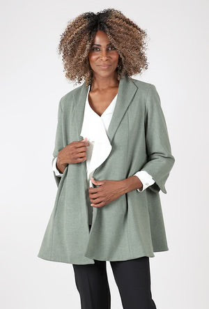 Brushed Swing Coat in Olive by Estelle and Finn