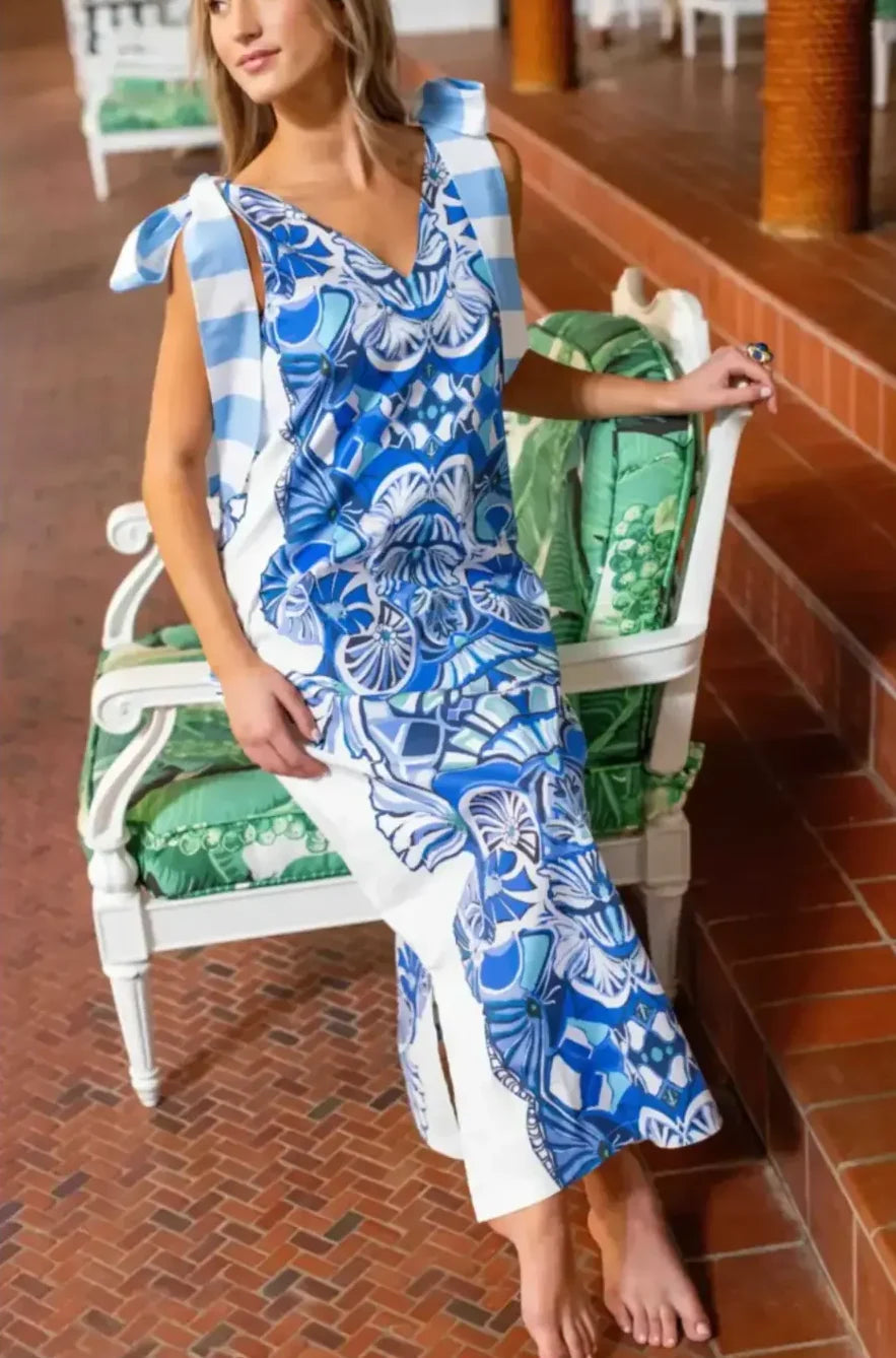 Blue Lapis Beaufort Dress Long by House of MBR