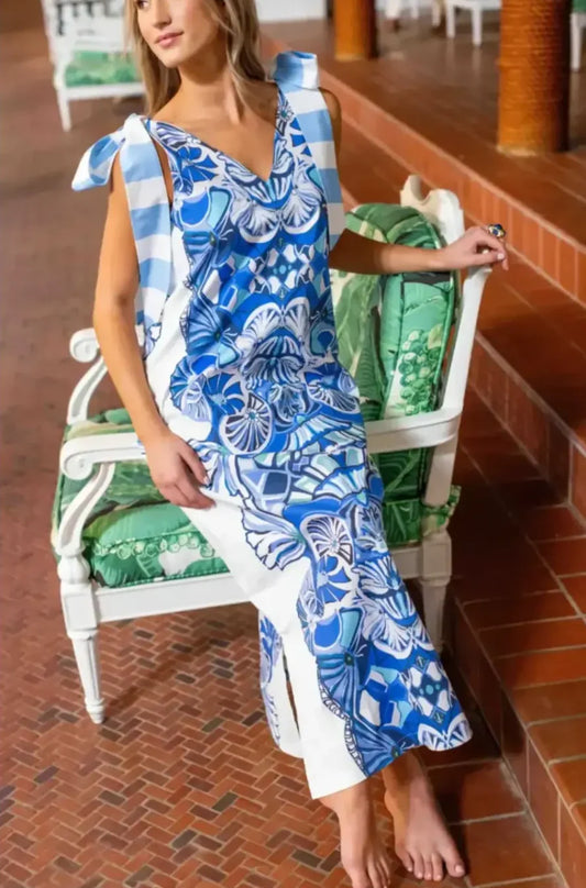 Blue Lapis Beaufort Dress Long by House of MBR