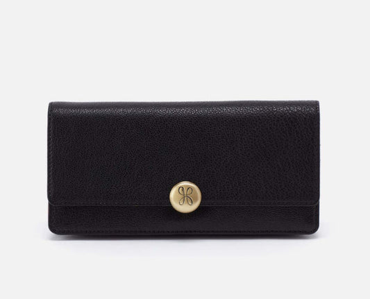 Hutton Large Wallet in Black by Hobo