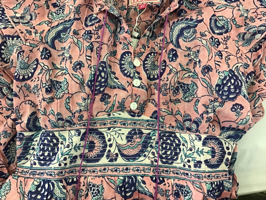 Short Sleeve Dress in Peach Bloom by SALROSA