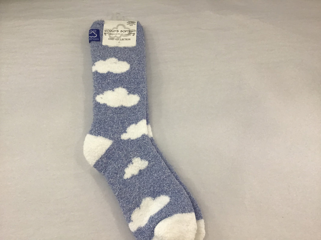 Cloud Periwinkle Cozy Socks by Crescent Socks Co