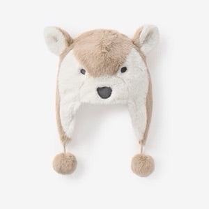 WOLF AVIATOR PLUSH BABY HAT by Elegant Baby