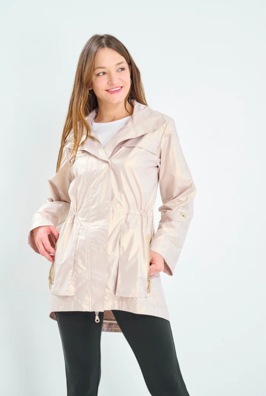 Metallic Rain Jacket in Champagne by My Anorak