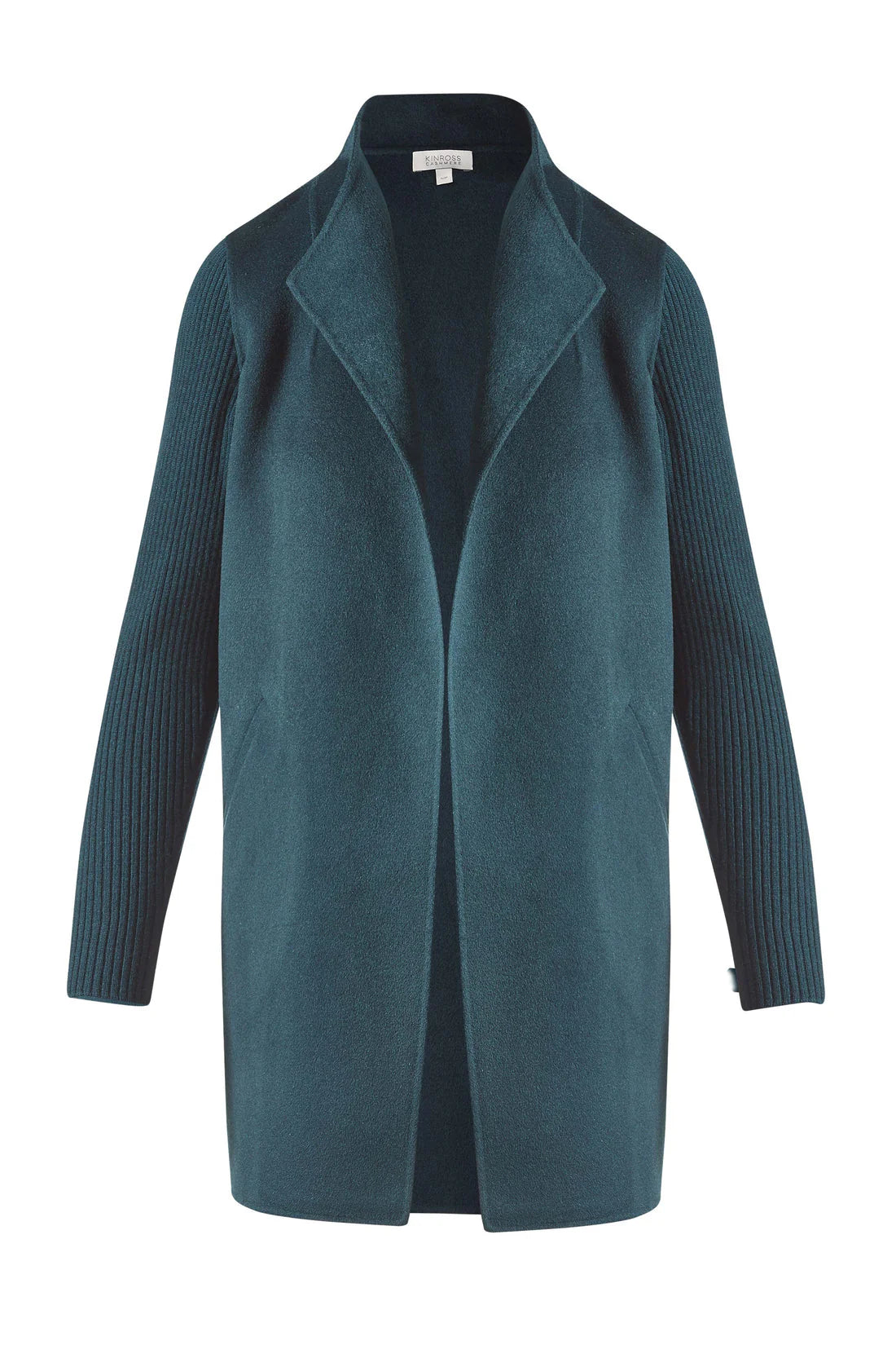 Rib Sleeve Coat in Seapine by Kinross