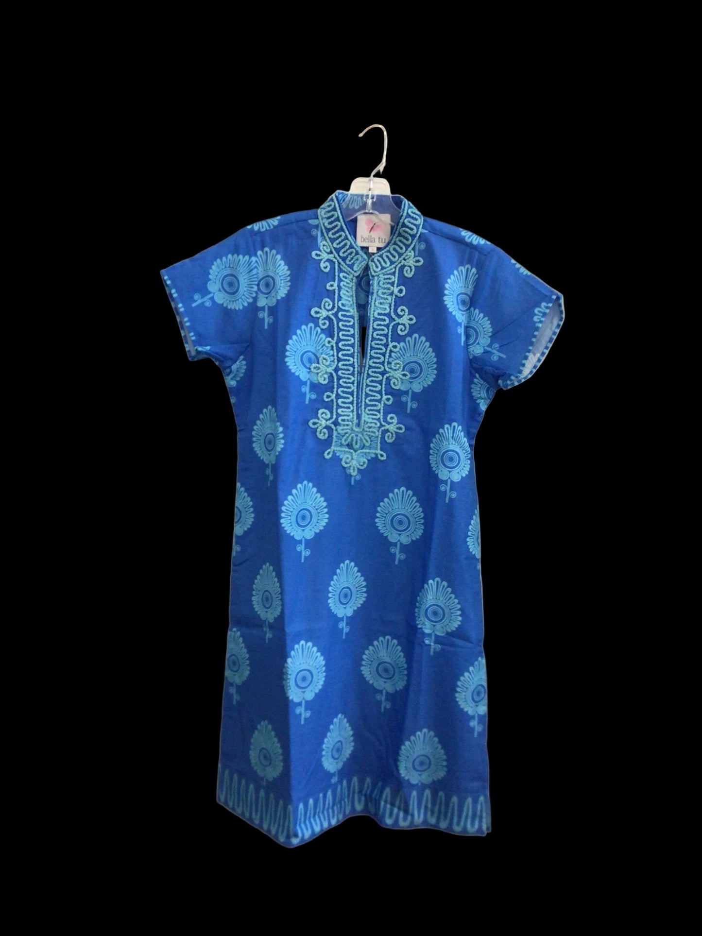 Eli Cap Sleeve Dress in Paros Blue By Bella Tu