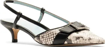 Cutie Slingback Pointed Toe Kitten Heel Pump by Finley
