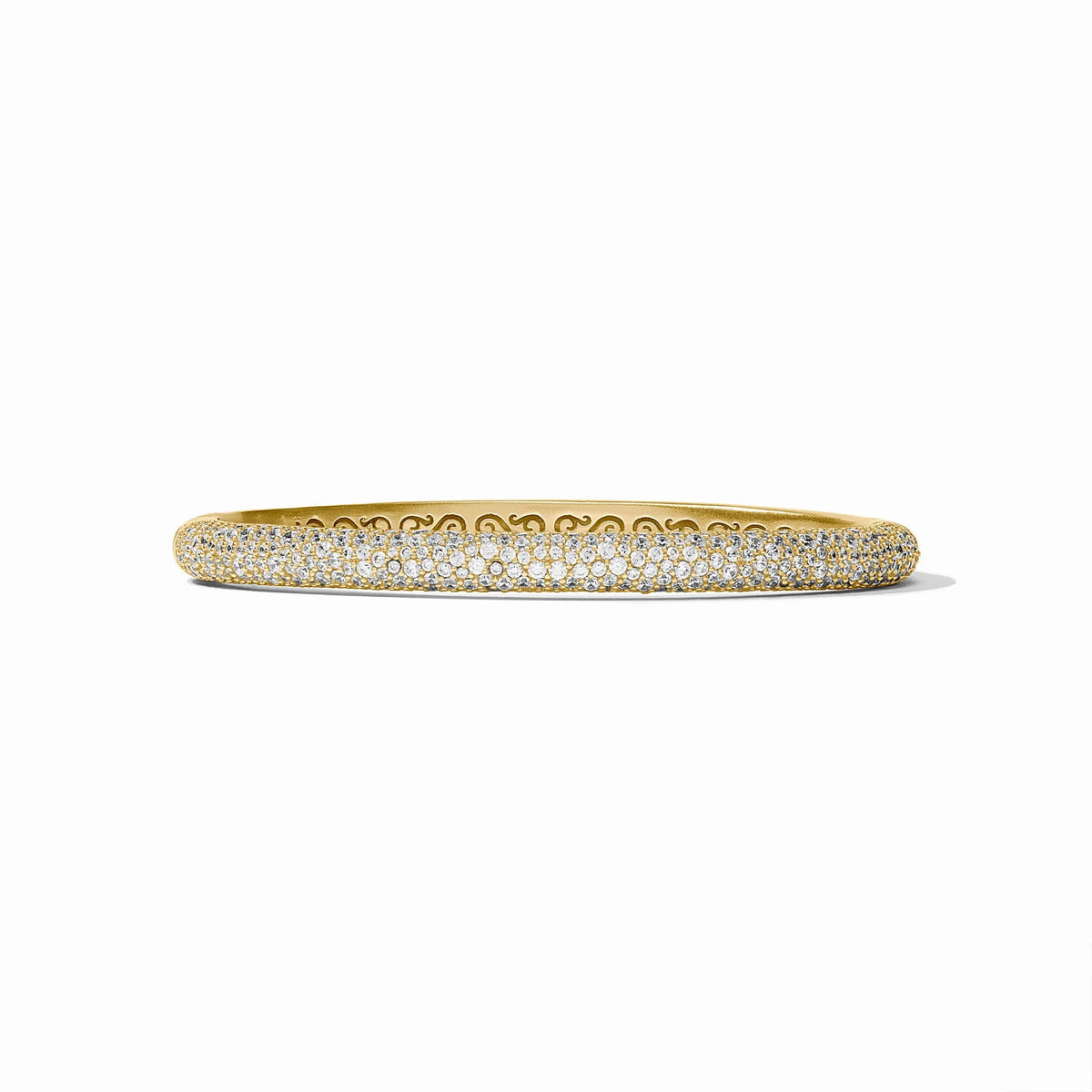 Stardust Hinge Bangle in Gold with Cubic Zirconia by Julie Vos