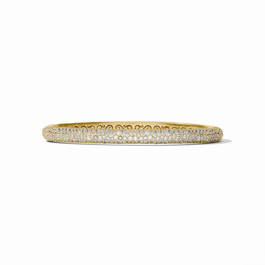 Stardust Hinge Bangle in Gold with Cubic Zirconia by Julie Vos