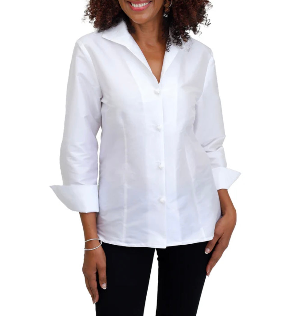 Classic McFadden Shirt in White by Connie Roberson