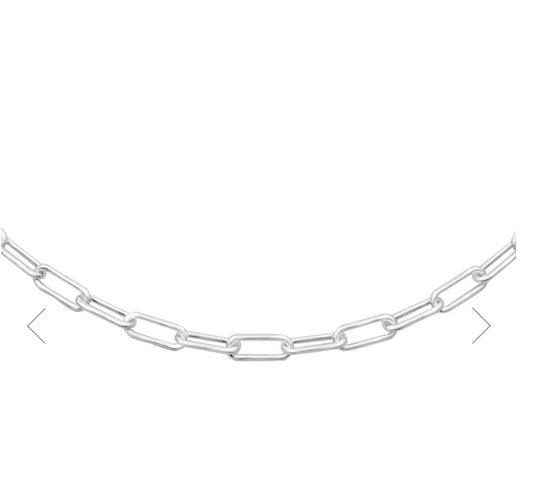 Oval Silver Chain 3.5mm 18 in By Lola and Company