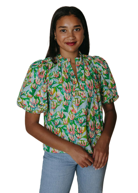 Alix Blouse in Champ de Fleur by La Roque