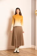 Tulle Skirt With Merino Wool Lining in Brown by Jessie Liu