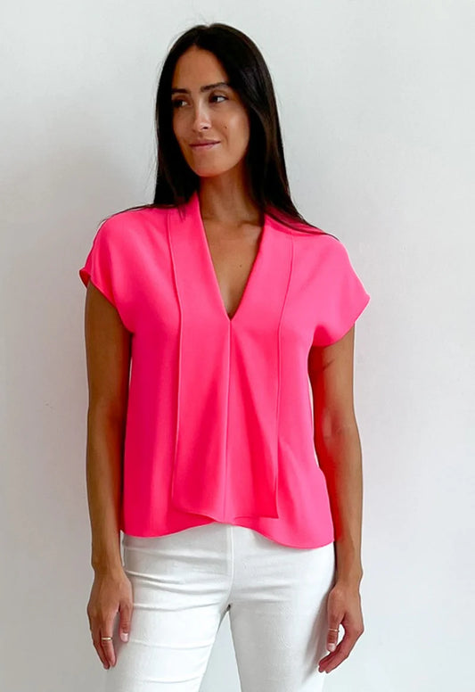 Turin Top in  Magenta by  Trina Turk