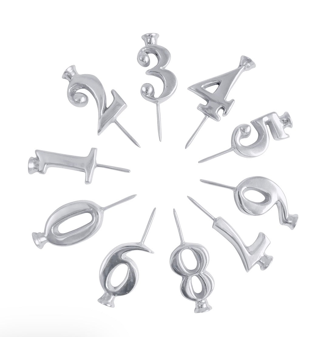 Number Candle Holder Set