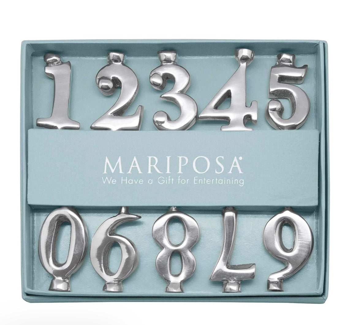 Number Candle Holder Set