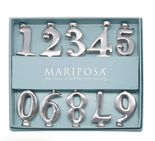 Number Candle Holder Set