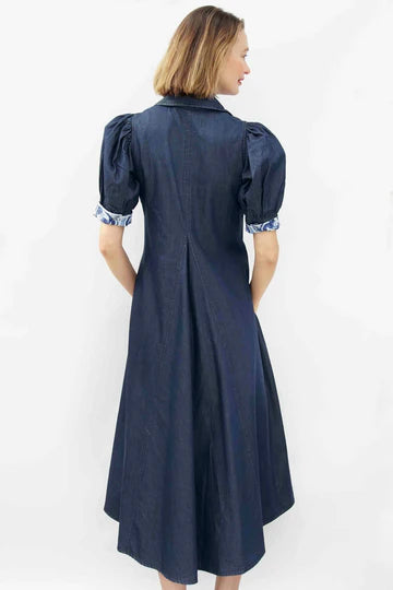 Montauk Denim Trapeze Dress by Dizzy Lizzie