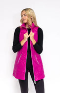 Chevron Quilted Vest in Hot Pink by My Anorak