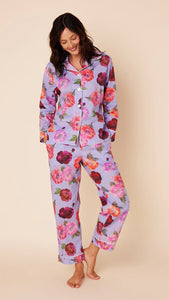 Mari Luxe Pima Pajama in Lavender Floral by Cat’s Pajamas