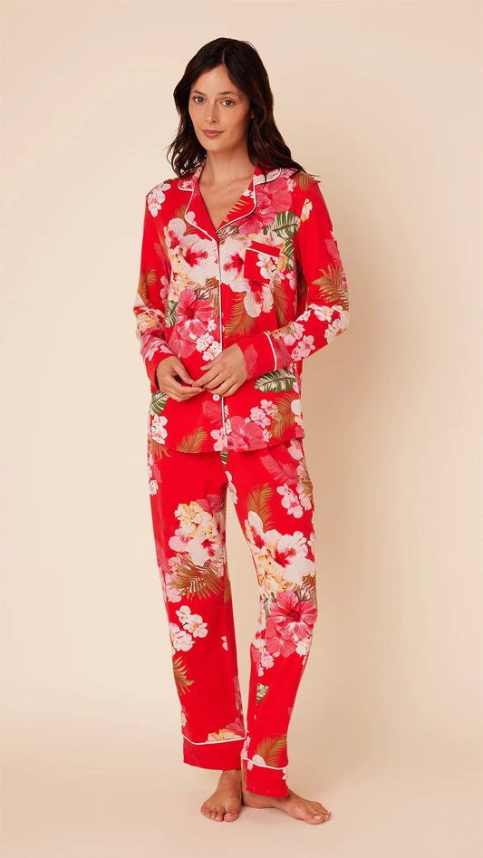 Holiday Hibiscus Floral Knit Pajama by Cat’s Pajamas