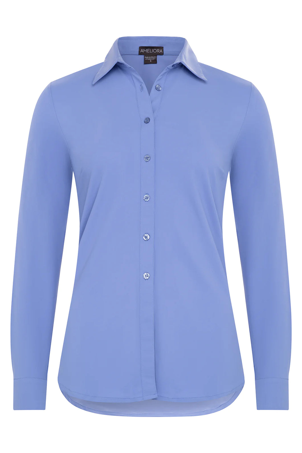 The Sullivan Long Sleeve Button Up Shirt in Peri by Ameliora