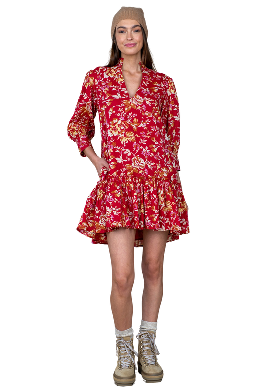 Olivia James Chloe Dress in Lodge Floral Cotton Voile