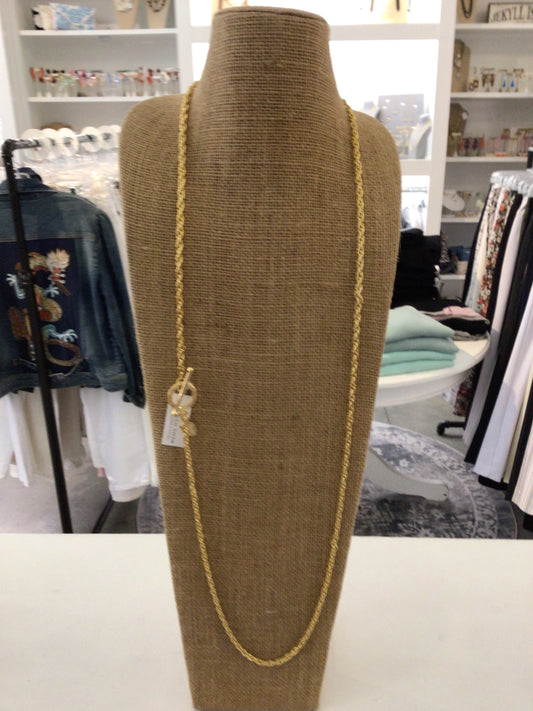 40” Gold Rope Chain/Toggle Lariat Necklace by Susan Shaw