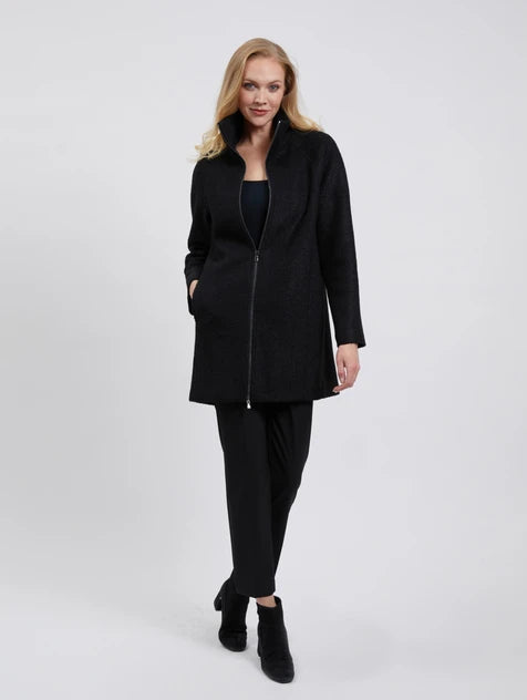 Zip Coat in Black by Estelle and Finn