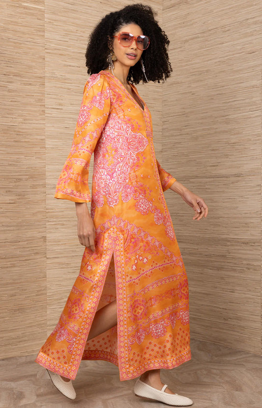 Bridie Charmeuse Dress in Orange by Hale Bob