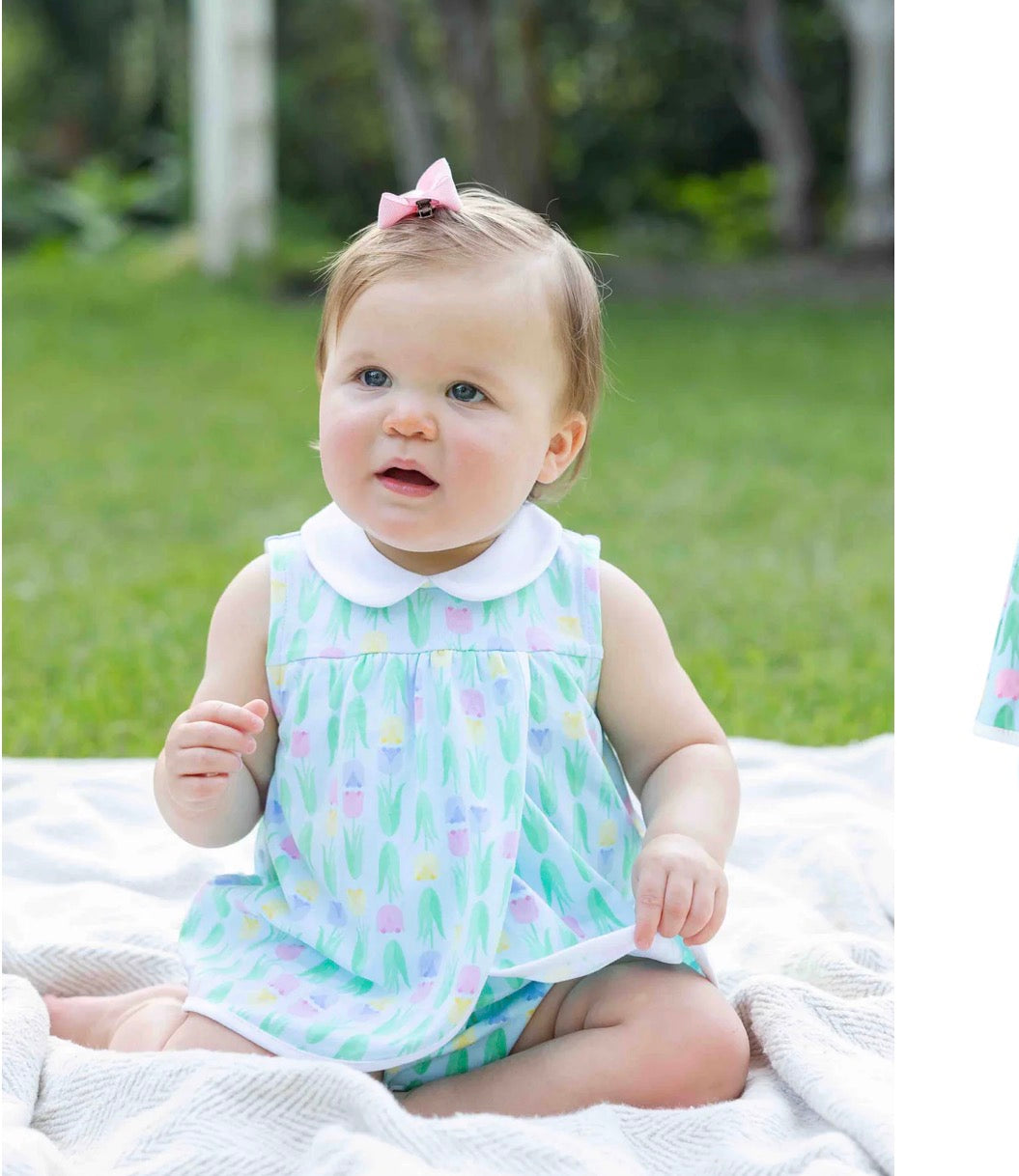 Printed Knit Tulip Romper by Florence Eiseman