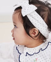 Rosebud 2-Way-Zip Footed One-Piece and Headband by Little Me