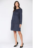 Aurora Long Sleeved Dress in Navy by Joh