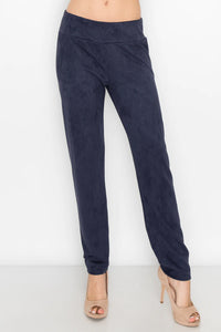 Annelise Stetch Suede Pant in Navy by Joh