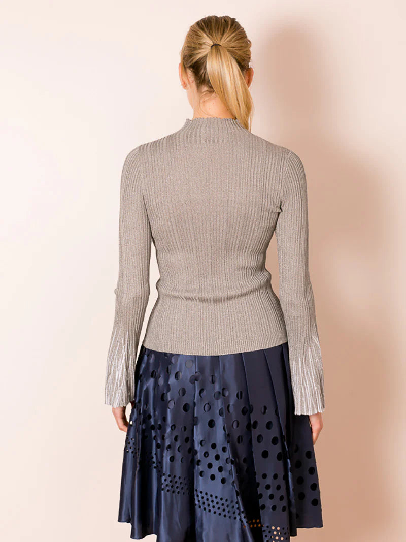 Engineered Pattern Skirt in Navy by Jessie Liu, #JLCFW22SK310B