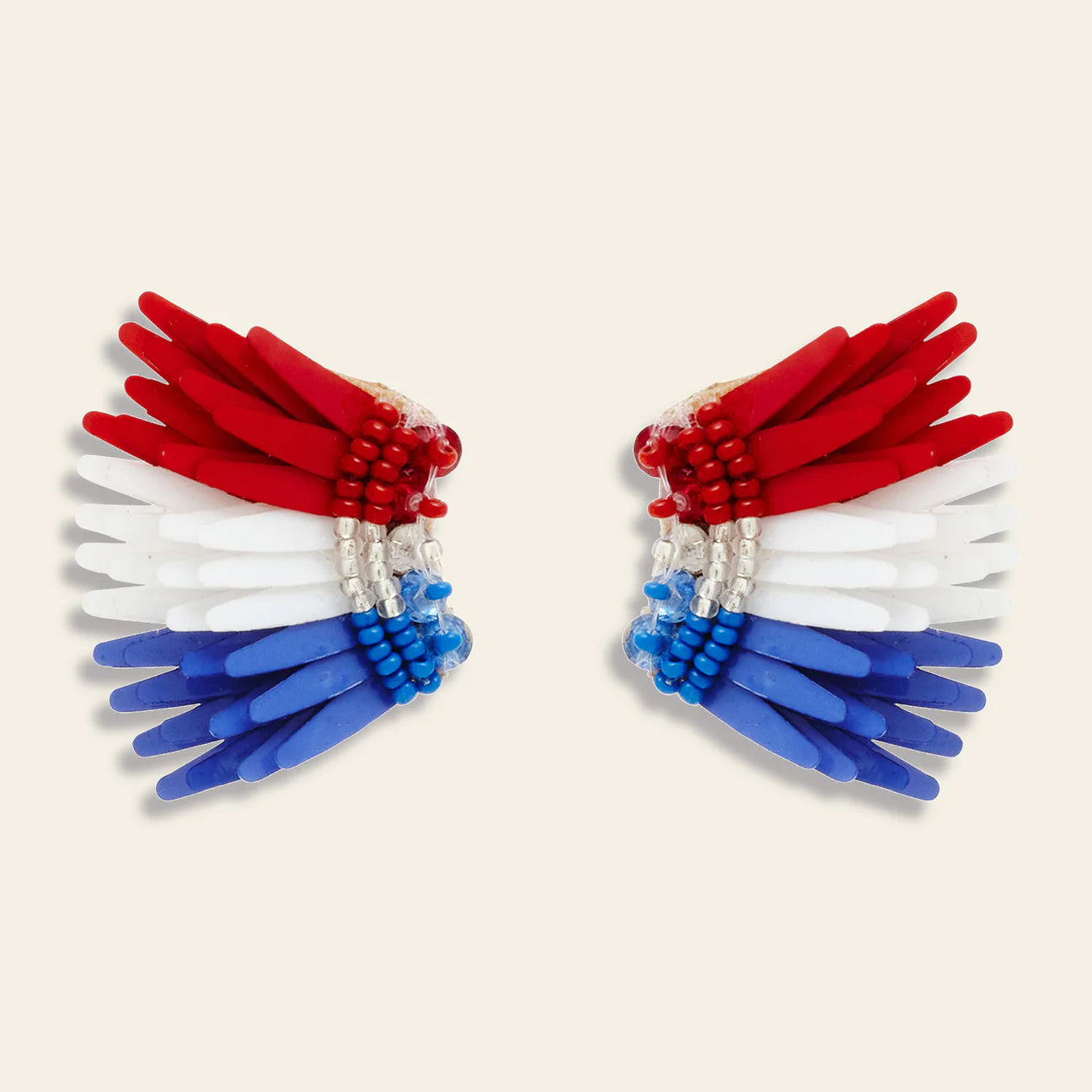 Mignonne Gavigan Micro Madeline Earrings Red White and Blue