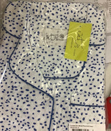 Confetti Dot Prima Knit Capri in Blue by Cat’s Pajamas