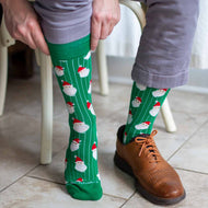 Men’s Jolly Santa Socks Green/Red by Royal Standard