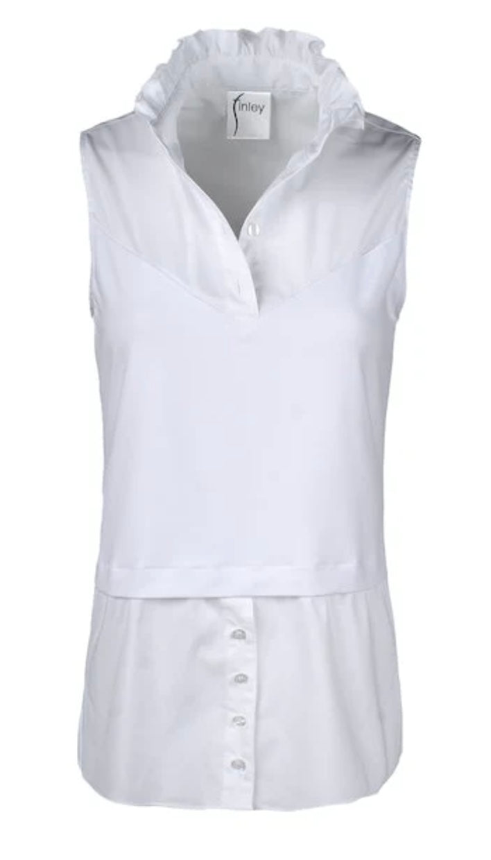 Girlie Layering Tank in White by Finley