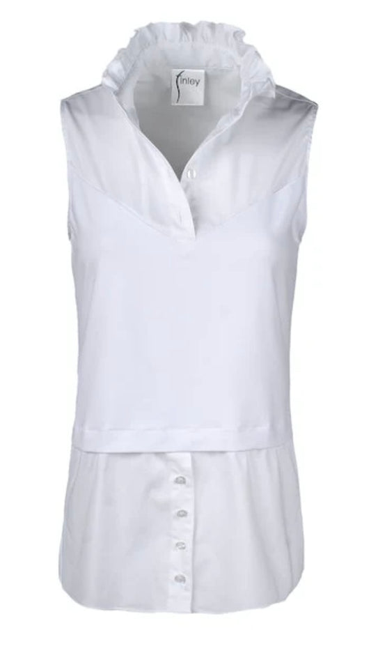 Girlie Layering Tank in White by Finley