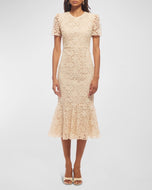 Thompson Lace Dress in Cream by Shoshanna