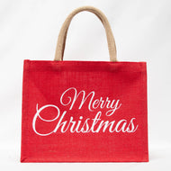 Merry Christmas Gift Tote White/Red