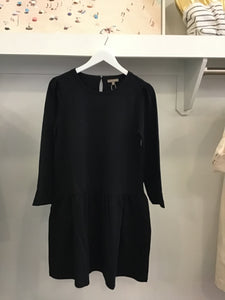Wide Sleeve Peplum Dress in Black by Lilla P