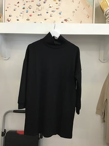 Scuba Modal Cowl Neck Dress w/Pockets in Black by P.Cillb