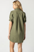 Load image into Gallery viewer, Cuff Sleeve Shirt Dress in Army by Lilla P
