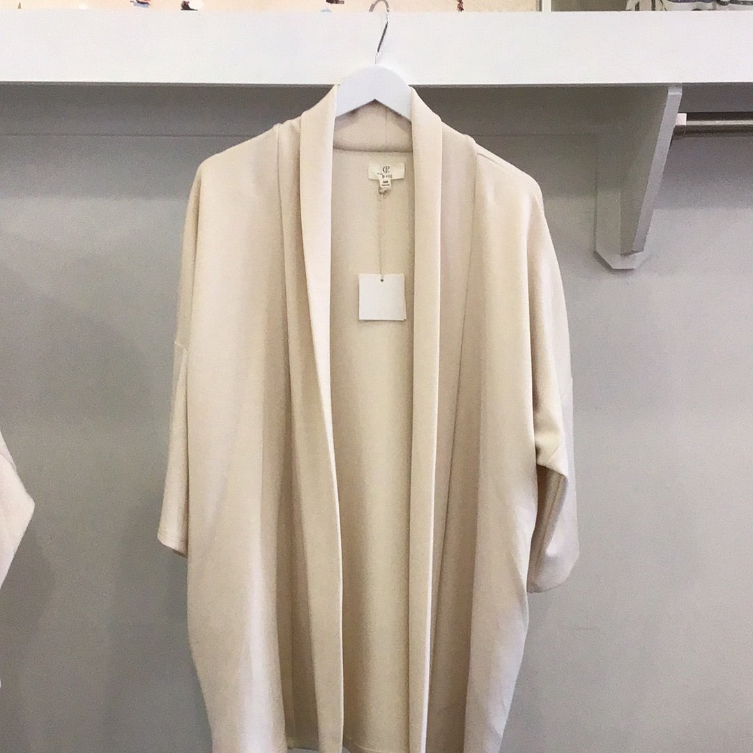 Scuba Modal Oversized Cardigan in Eggshell by P.Cill