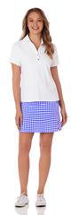 Morgan Skort in Gingham Cobalt by Jude Connally