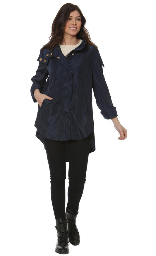 Savina Raincoat in Black by Ciao Milano