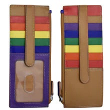 Double Side Credit Card Holder Rainbow Multi