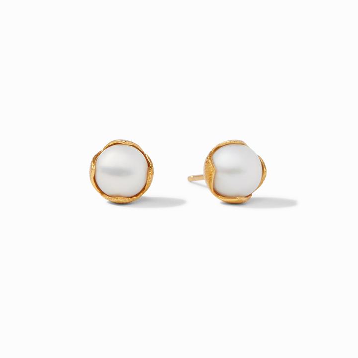 Penelope Demi Stud Gold Pearl